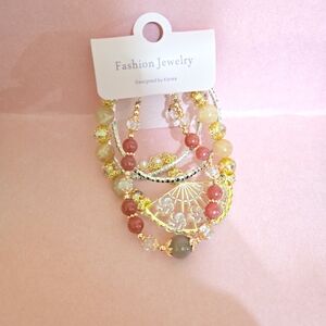 Elegant Multicolor Beaded Bracelet Set